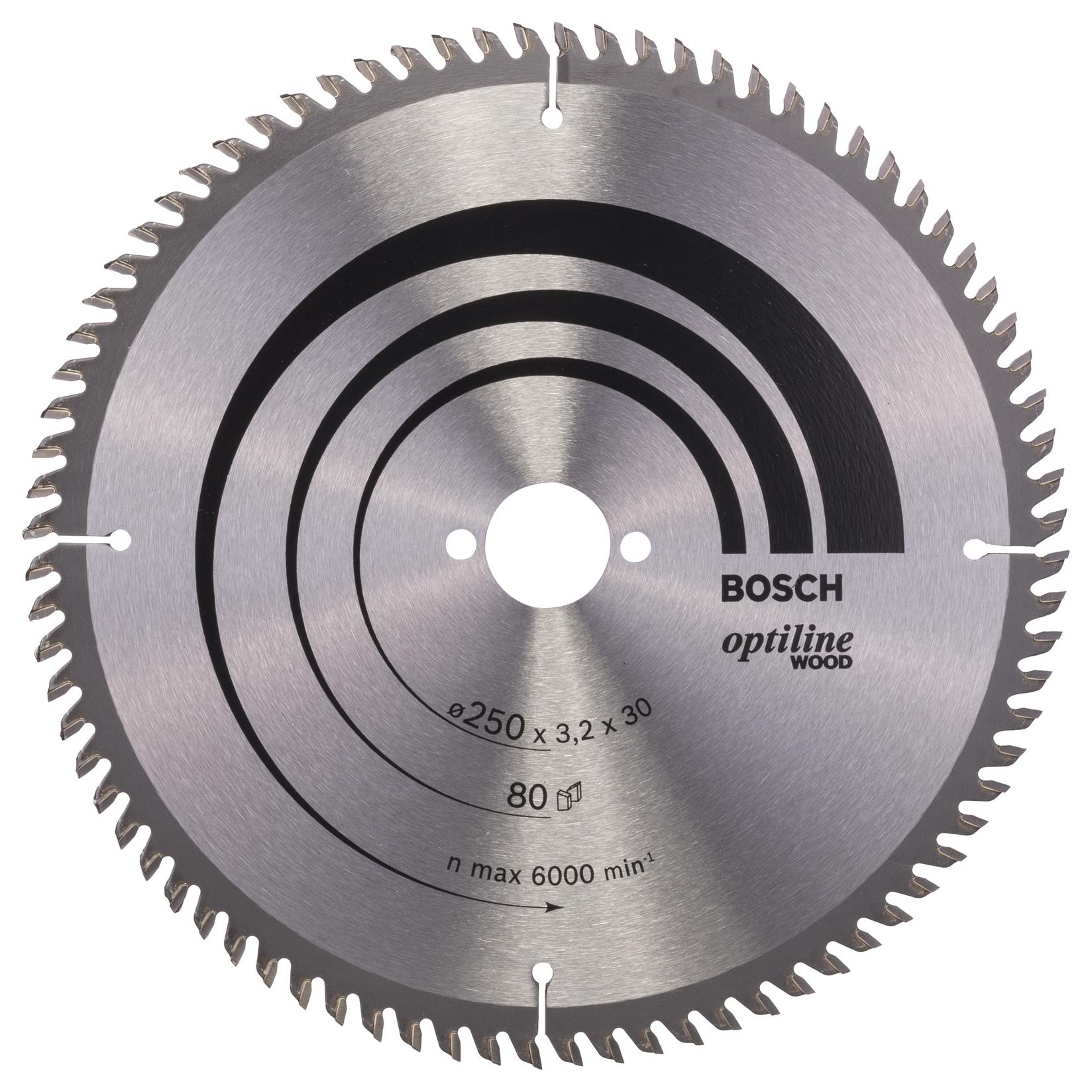 Bosch List kružne testere Optiline Wood 2608640660, 250 x 30 x 3,2 mm, 80