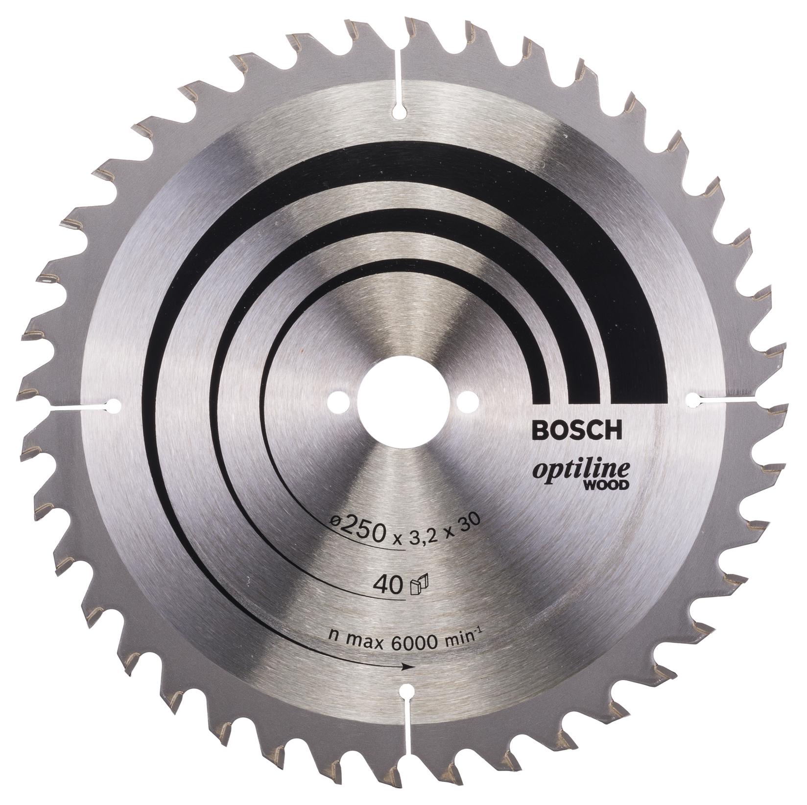Bosch List kružne testere Optiline Wood 2608640670, 250 x 30 x 3,2 mm, 40