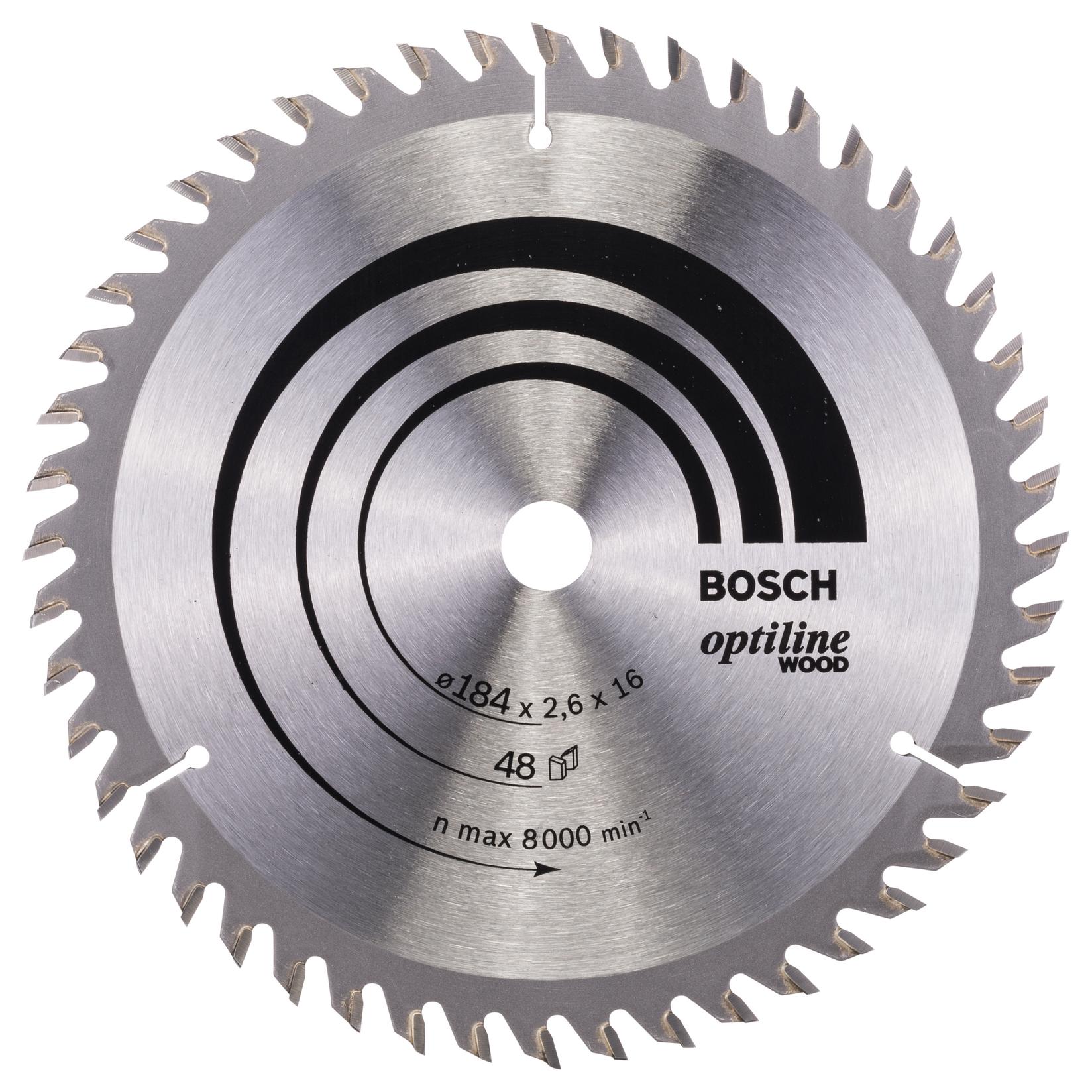 Bosch List kružne testere Optiline Wood 2608641181, 184 x 16 x 2,6 mm, 48