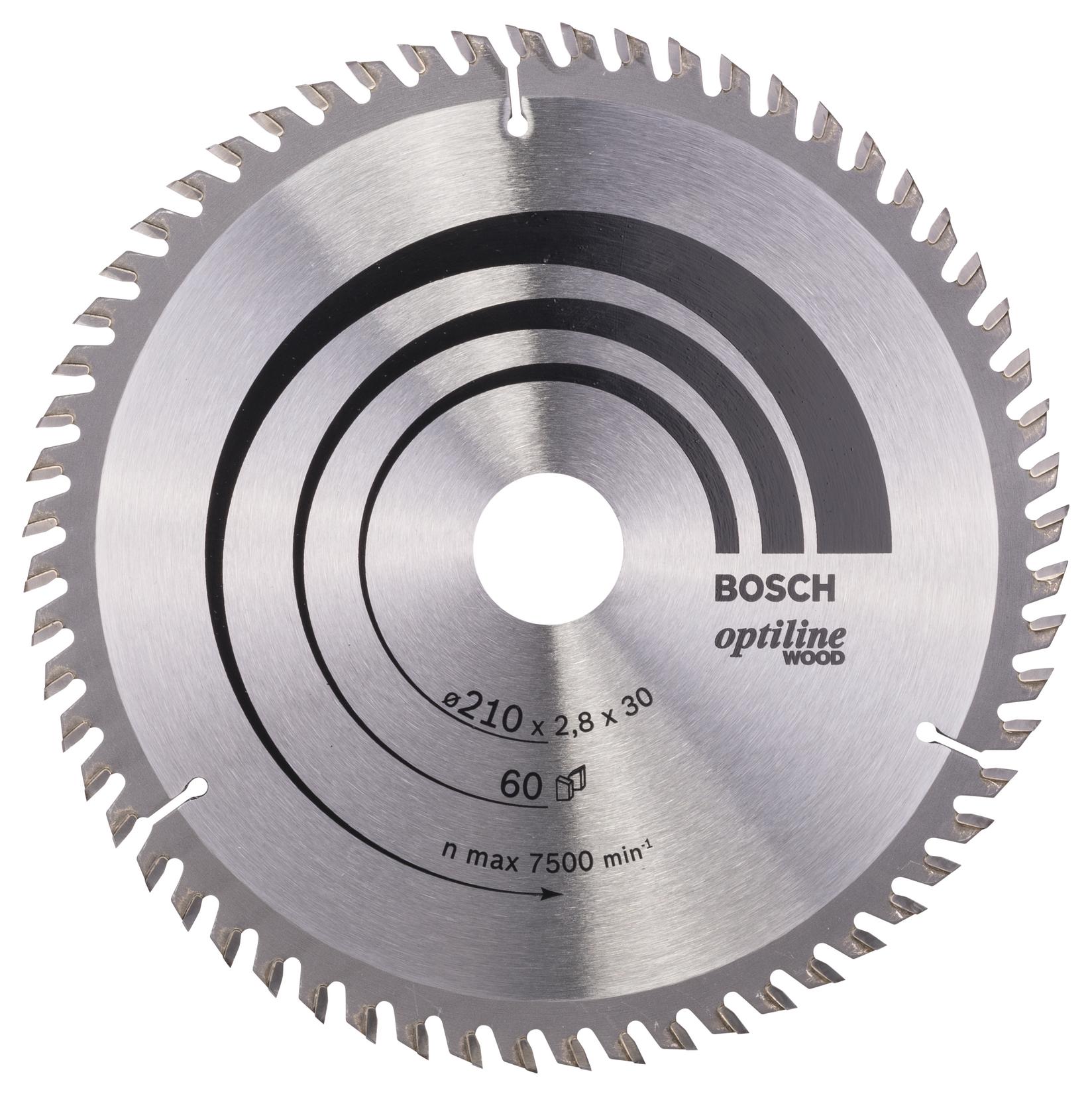 Bosch List kružne testere Optiline Wood 2608641190, 210 x 30 x 2,8 mm, 60