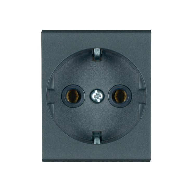 Dvopolna utičnica antracit