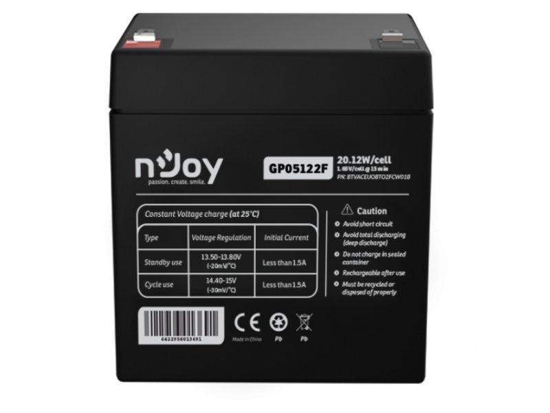 Selected image for NJOY GP05122F Baterija za UPS 12V, 5Ah, BTVACEUOBTO2FCW01B