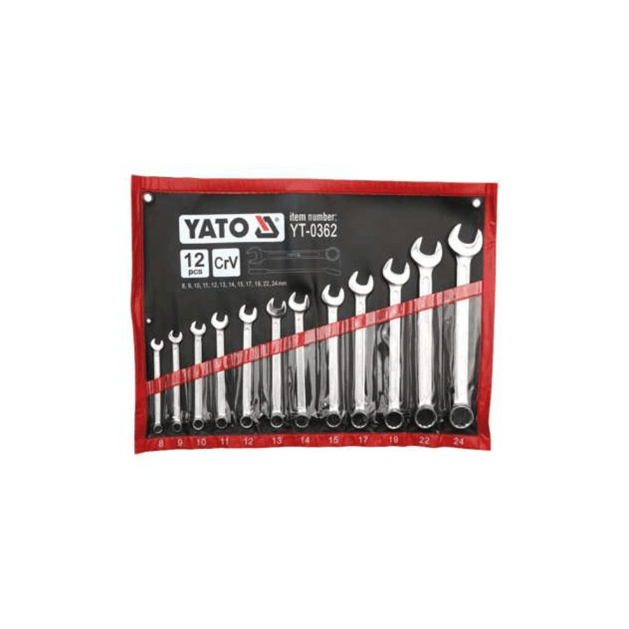 YATO YT-0362 Set ključeva, Viljuškasto okasti, 8-24mm, CrV, 12 komada