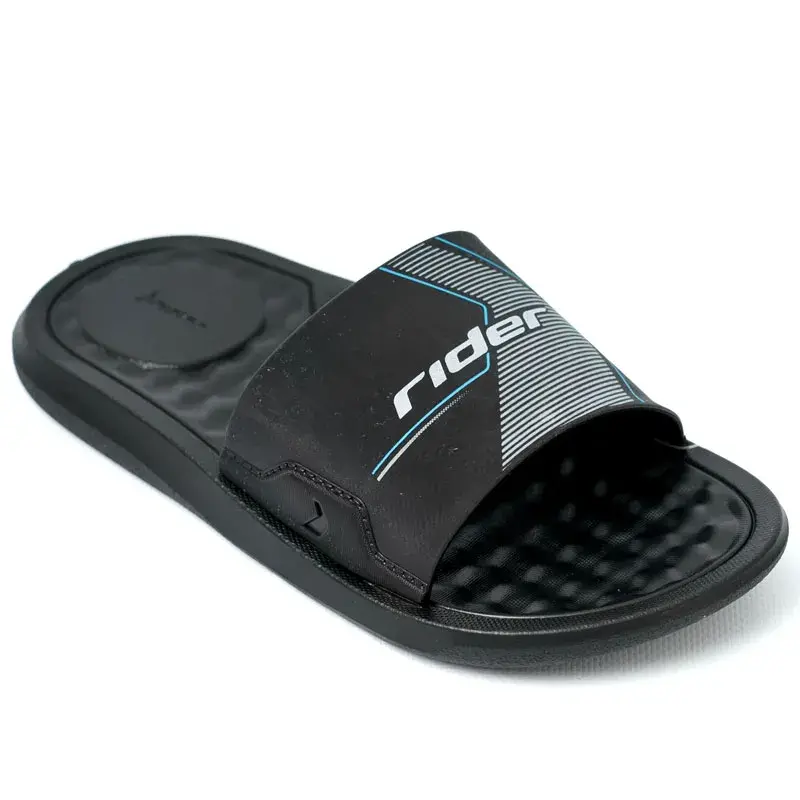 Rider Papuče za dečake Step Slide, Crno - plave
