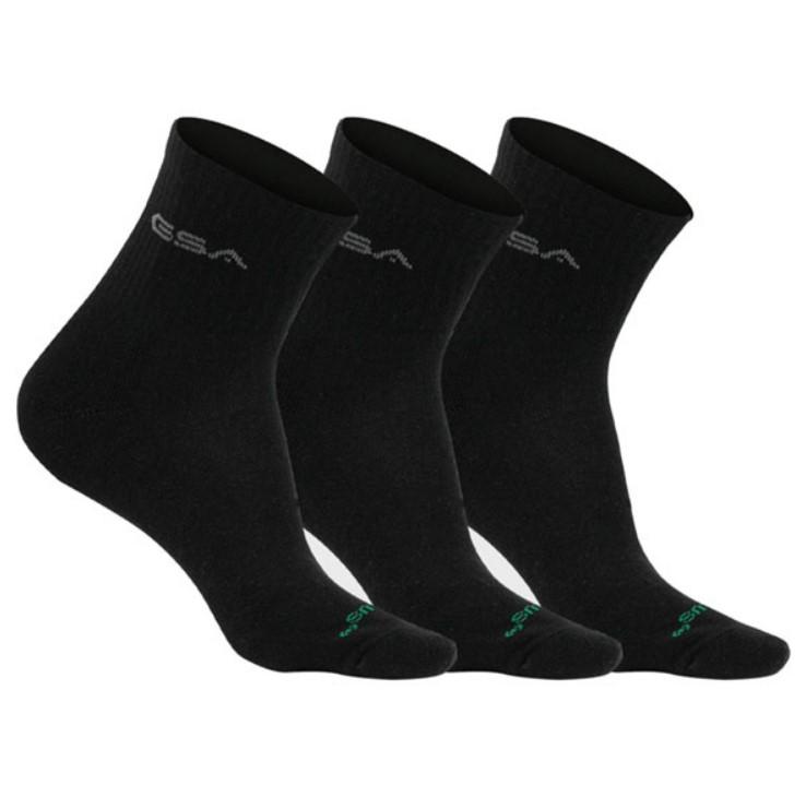 GSA Muške čarape OrganicPlus[+] 360 Extra Cushioned Quar 3/1 crne