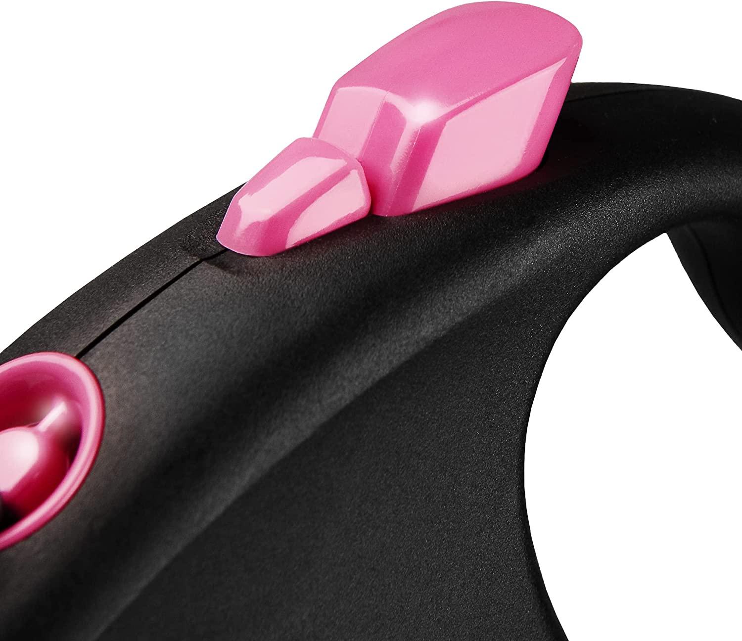 Selected image for FLEXI Povodac za pse Black Design Tape M 5m roze