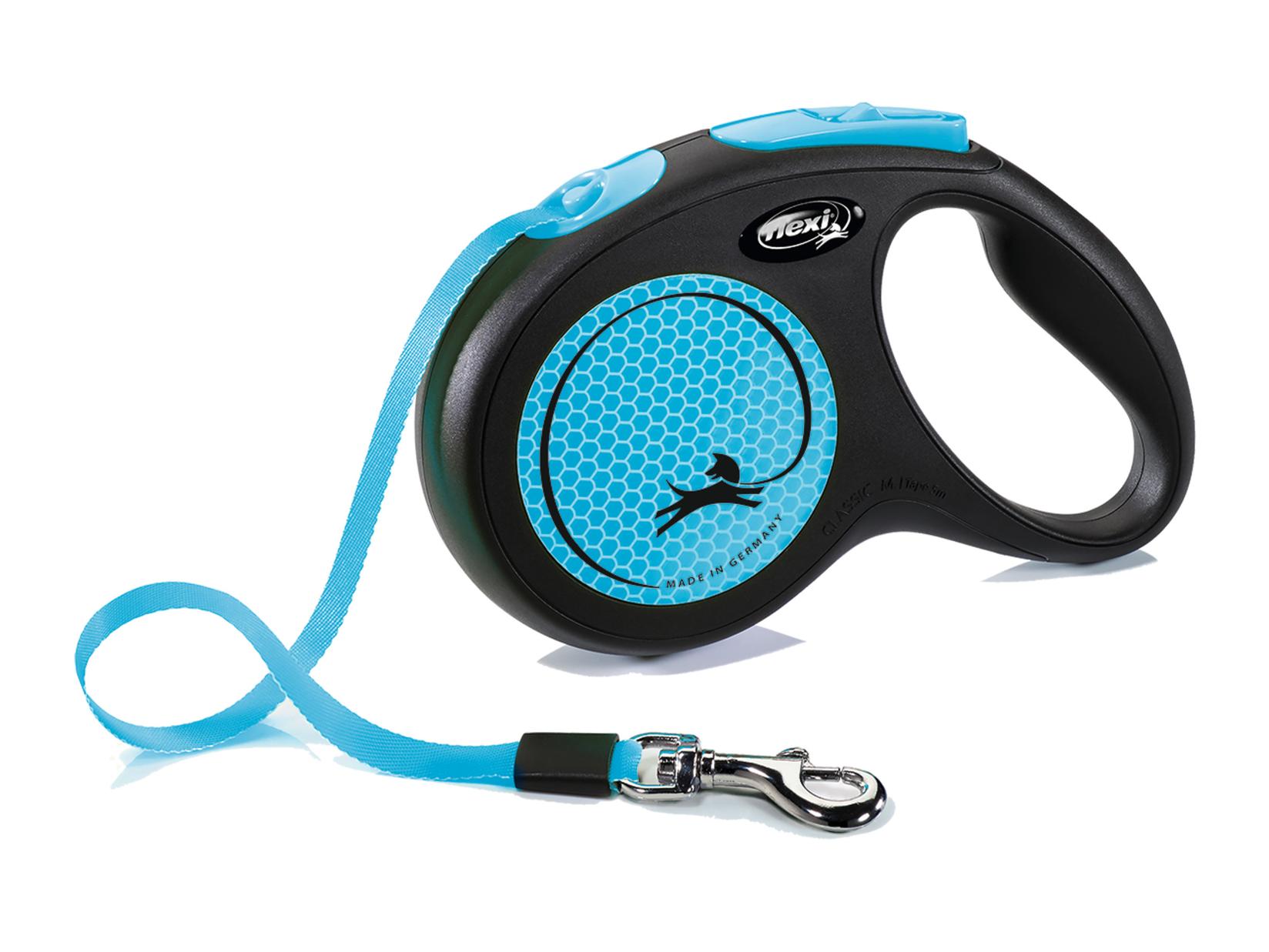 FLEXI Povodac za pse Neon Tape S 5m plavi