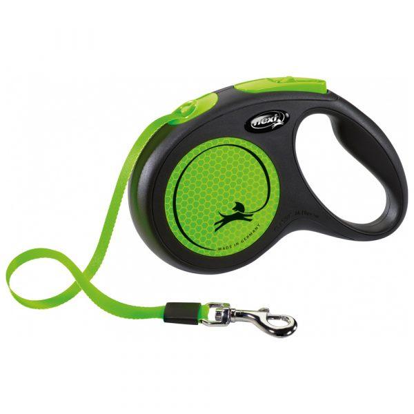 FLEXI Povodac za pse Neon Tape S 5m zeleni