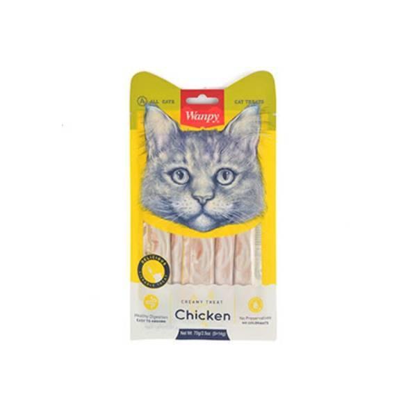 WANPY Poslastica za mačke Creamy Lickable Treats - Chicken 5x14g