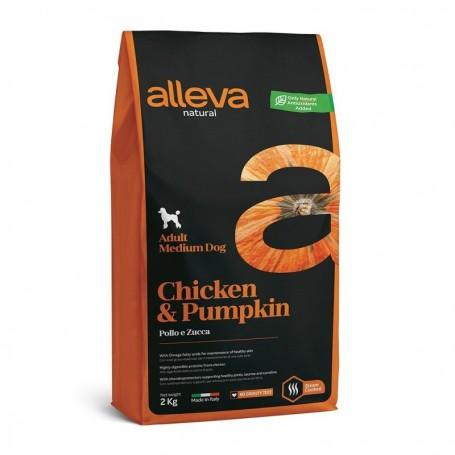 ALLEVA Suva hrana za pse srednjih rasa Natural piletina i bundeva 2kg