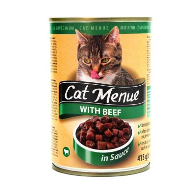 Selected image for CAT MENU Vlažna hrana za mačke u konzervi sa ukusom govedine 415g