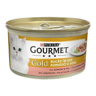 GOURMET Hrana za mačke Gold piletina i losos 85g