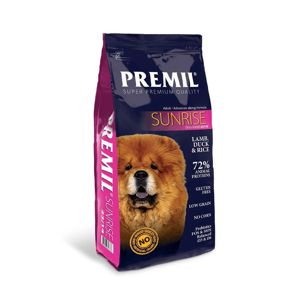 Selected image for PREMIL Suva hrana za pse Sunrise jagnjetina, pačetina i tuna 15kg