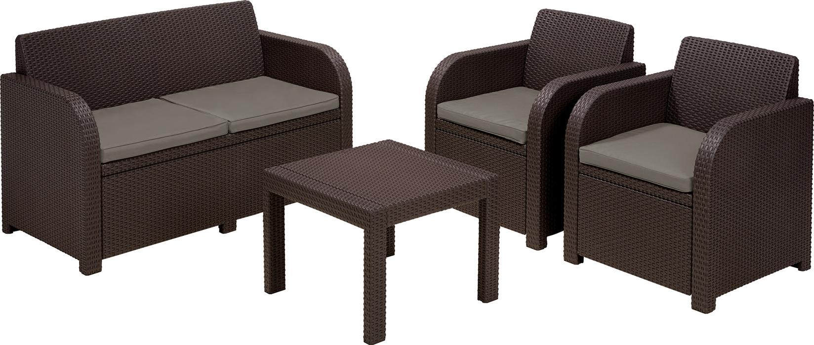 KETER Georgia Baštenski set, 4 dela, Braon