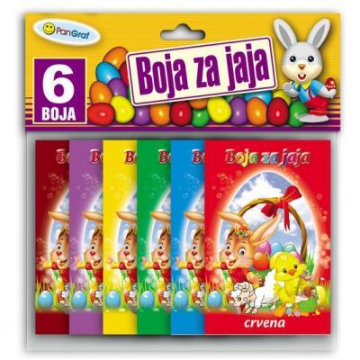 Selected image for Boja za uskršnja jaja 6/1 žuta, crvena, bordo, ljubičasta plava i zelena