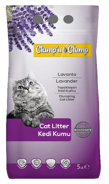 Clump 'n Clump Posip za mačke, Lavanda, 5 l