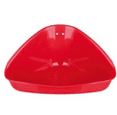 Ugaoni toalet za glodare, Otvoren, 16 x 7 x 12 cm Crveni