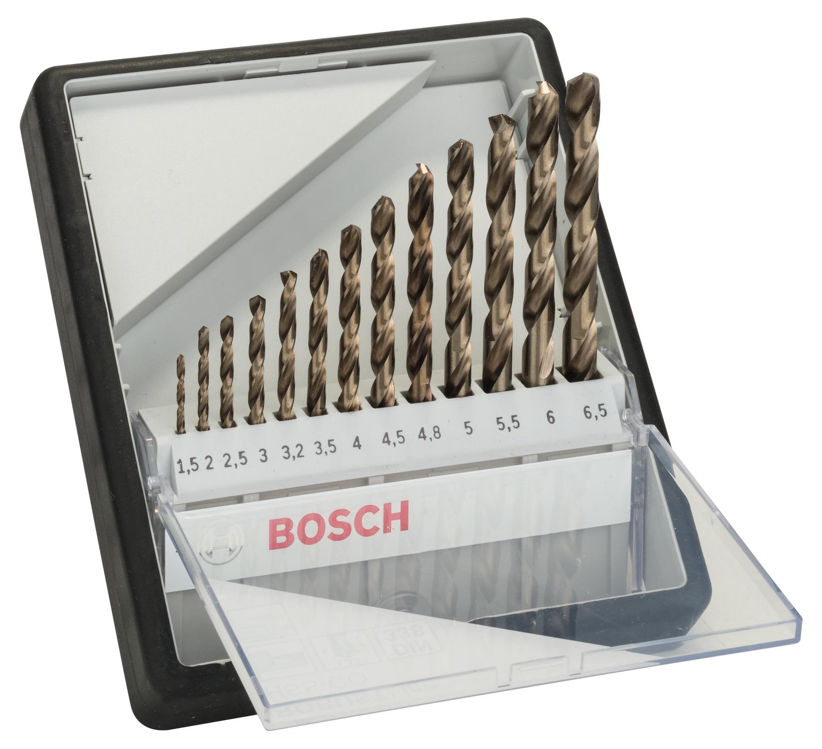 Bosch 13-delni Robust Line set burgija za metal HSS-Co 2607019926, 1,5; 2; 2,5; 3; 3,2; 3,5; 4; 4,5; 4,8; 5; 5,5; 6; 6,5 mm