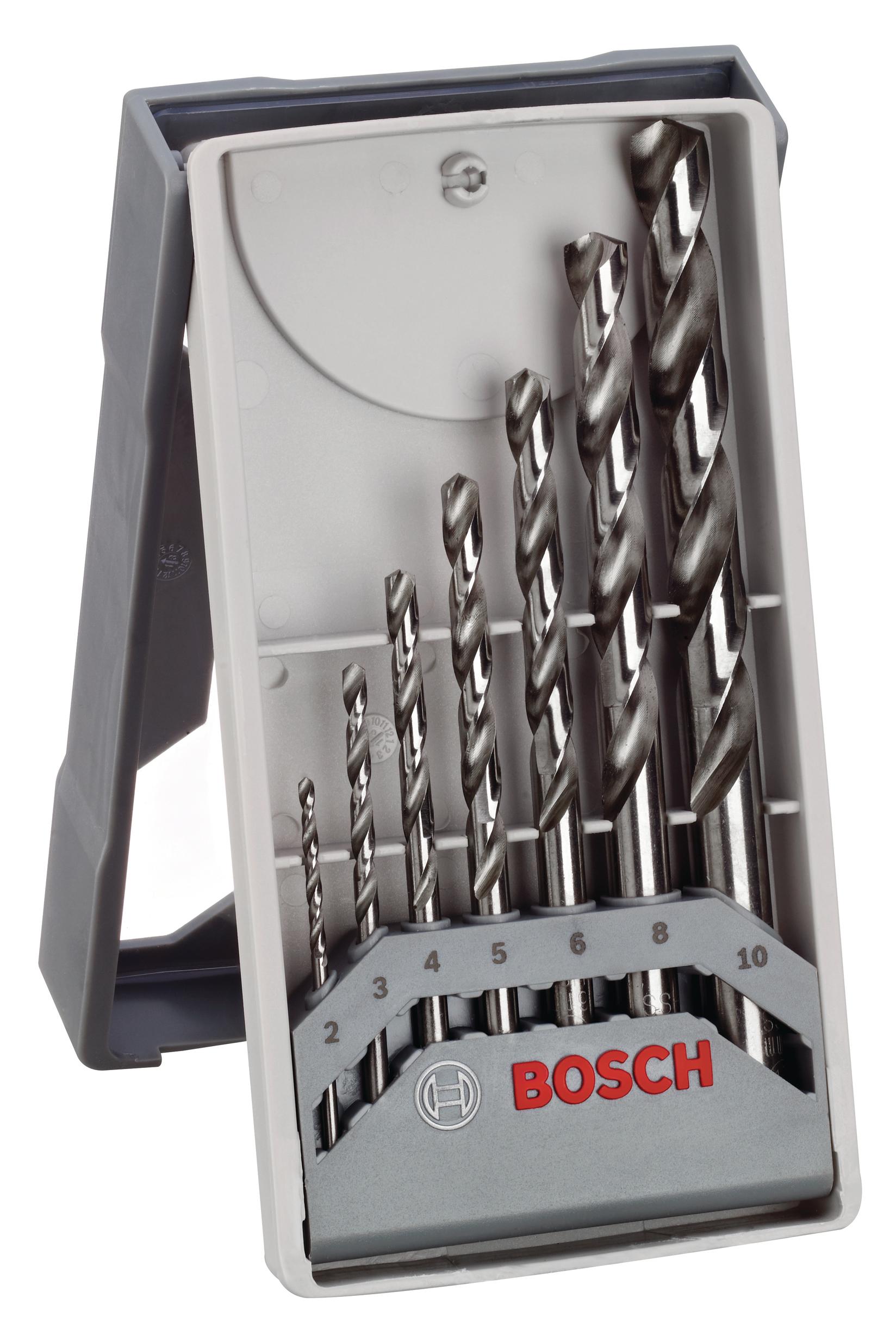 Selected image for Bosch 7-delni Mini X-Line set burgija za metal HSS-G, 135° 2608589295, 2; 3; 4; 5; 6; 8; 10 mm