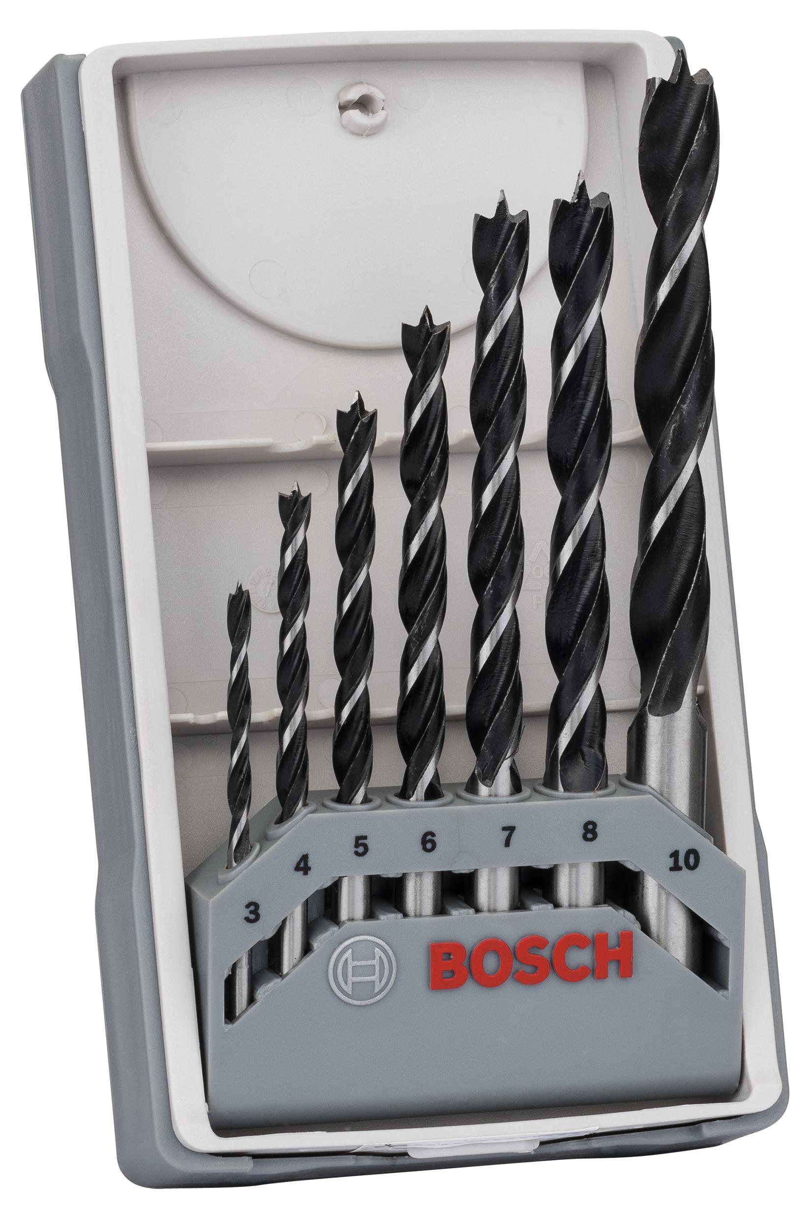 Bosch 7-delni set burgija za drvo 3/4/5/6/7/8/10mm 2607017034
