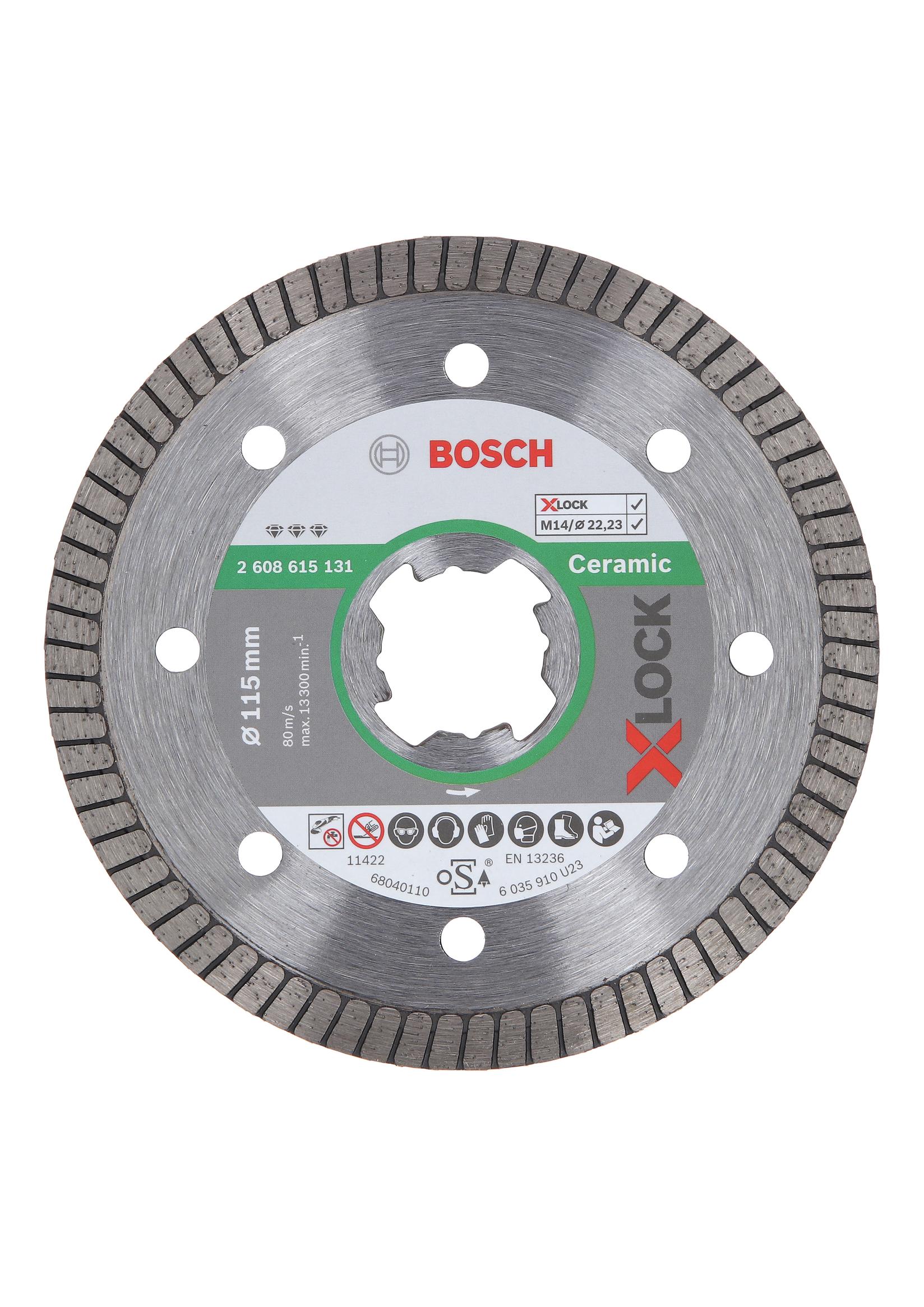 Selected image for Bosch X-LOCK Best for Ceramic Extraclean Turbo dijamantska rezna ploča 115x22,23x1,4x7 2608615131, 115 x 22,23 x 1,4 x 7 mm