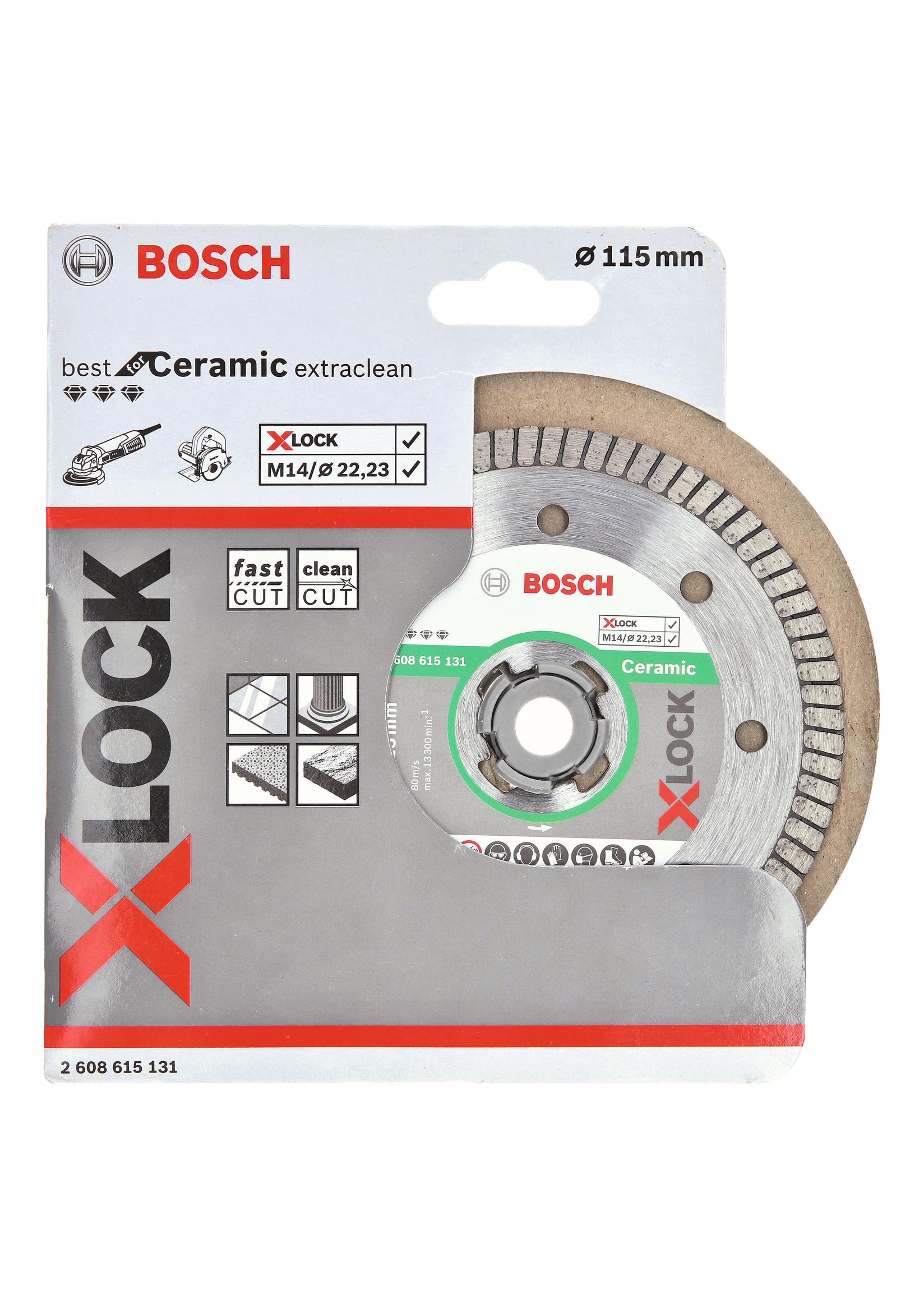 Selected image for Bosch X-LOCK Best for Ceramic Extraclean Turbo dijamantska rezna ploča 115x22,23x1,4x7 2608615131, 115 x 22,23 x 1,4 x 7 mm