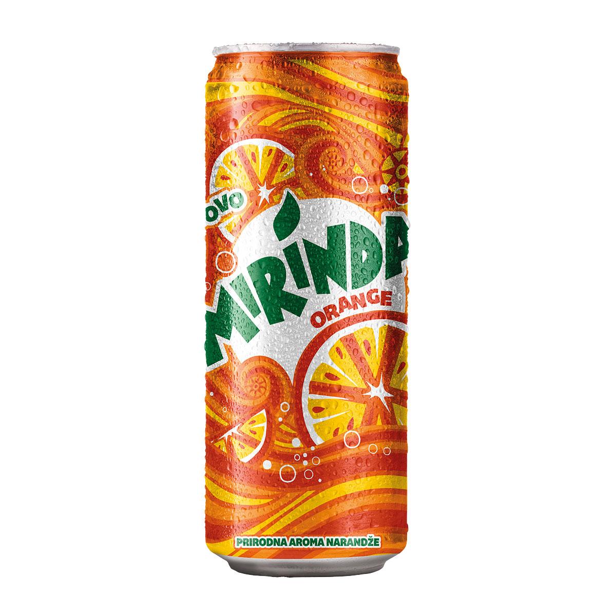 Mirinda Orange Gazirani sok, CAN, 0.33L
