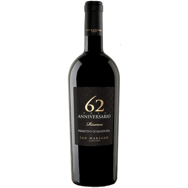 Selected image for SAN MARZANO Primitivo Di Manduria Riserva Anniversario 62 crveno vino 0,75 l
