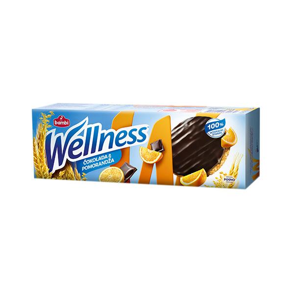 Selected image for WELLNESS Integralni keks sa narandžom preliven čokoladom 155g