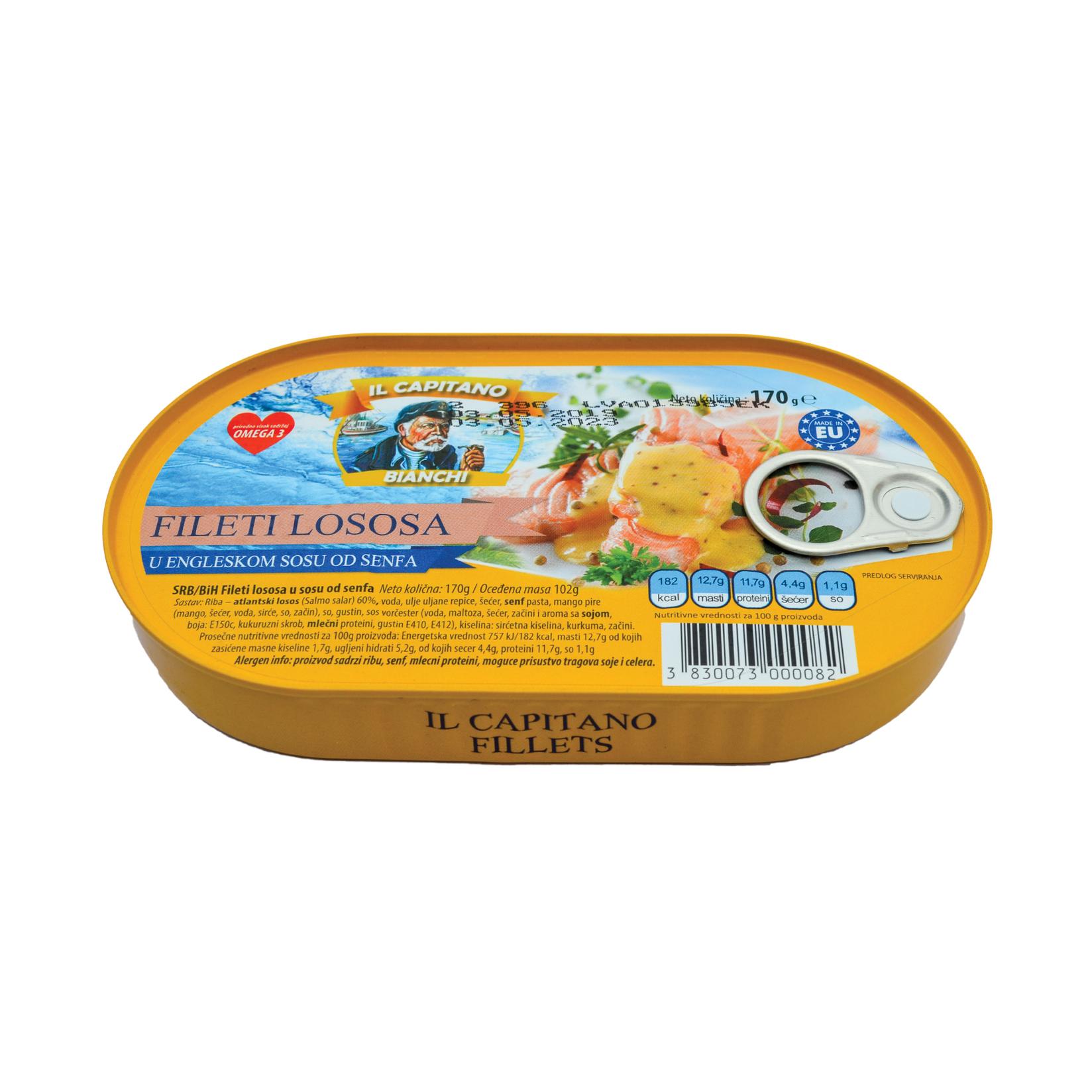 IL CAPITANO Fileti lososa u sosu od senfa, 170g
