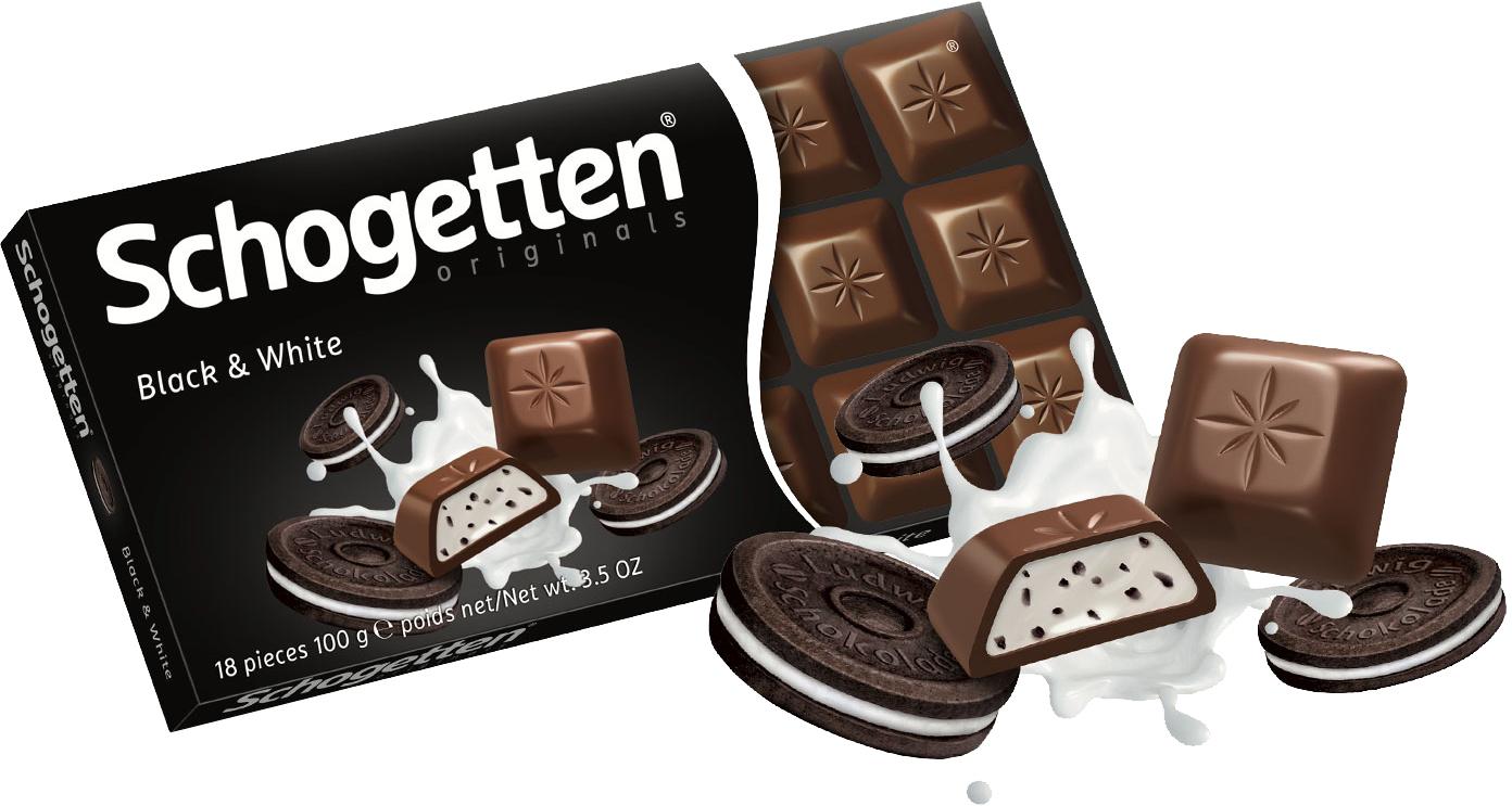 SCHOGETTEN Čokolada Crno-bela,100g