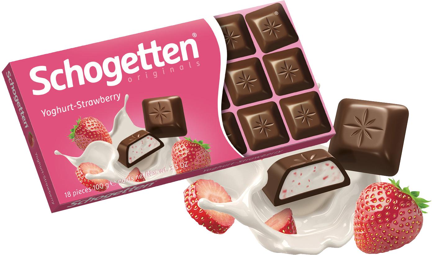 SCHOGETTEN Čokolada jagoda i jogurt, 100g