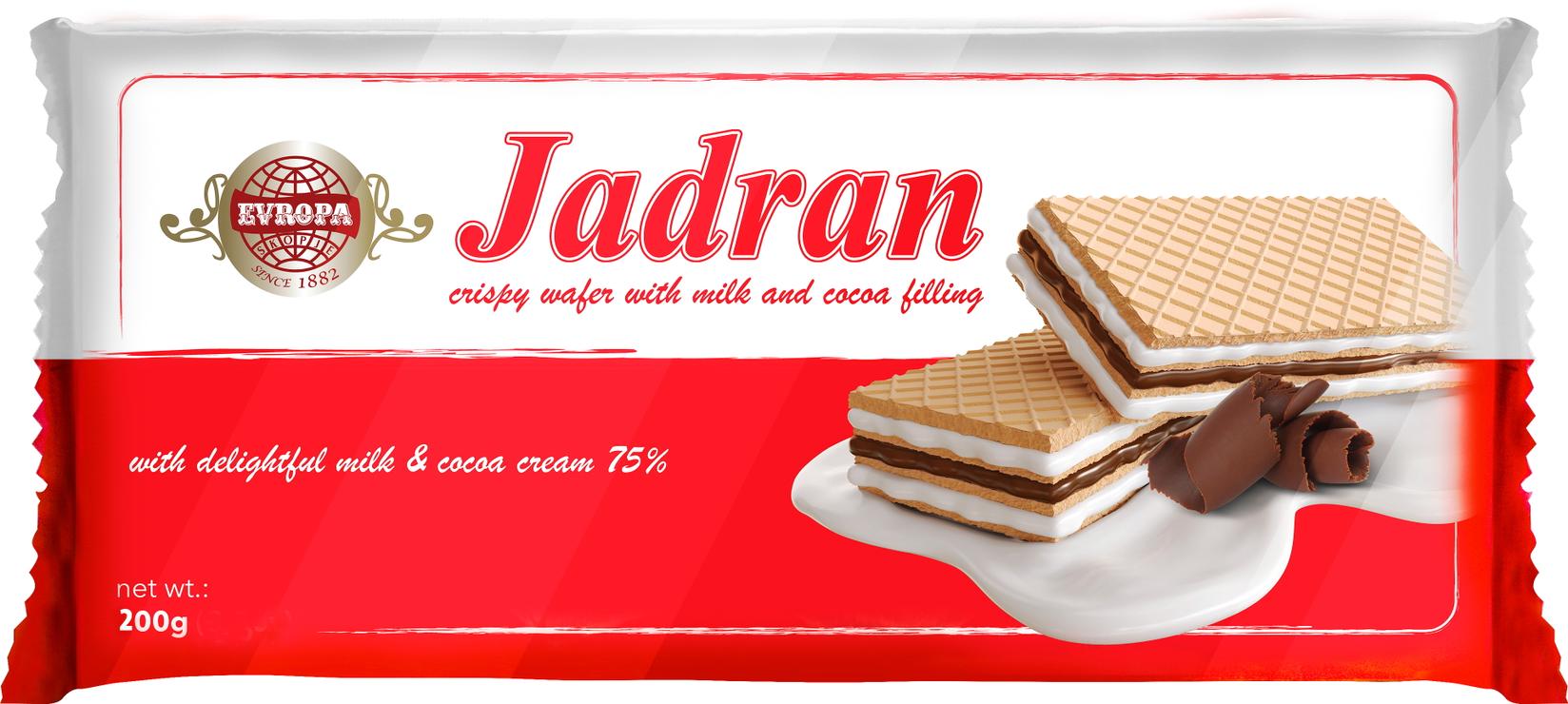 EVROPA Napolitanke Jadran, Mleko i kakao, 200g