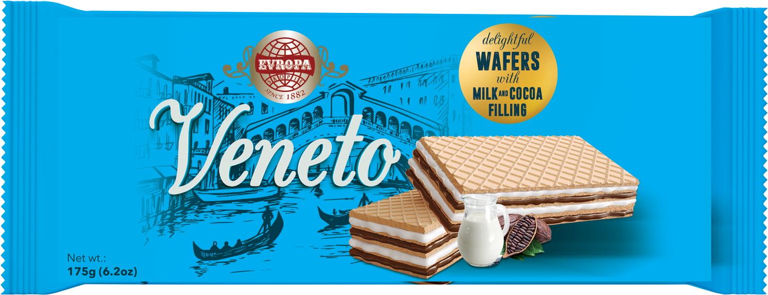 EVROPA Napolitanke Veneto, Mleko i kakao, 175g