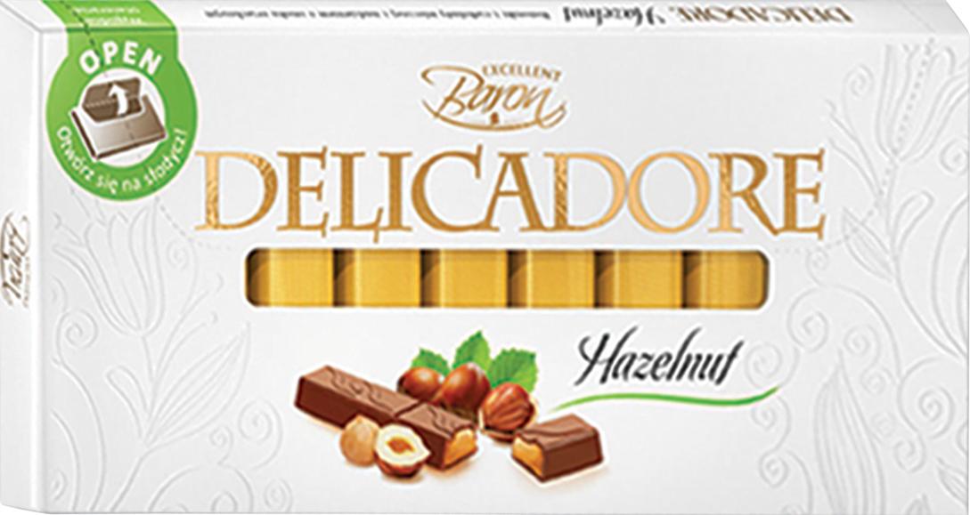 BARON DELICADORE Čokolada sa lešnikom u štanglicama, 200g