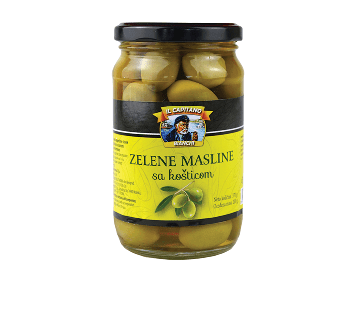 IL CAPITANO Zelene masline sa košticom, 370g