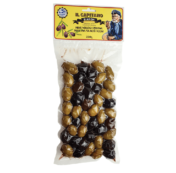 IL CAPITANO Mix Volos i zelene masline sa košticom, 220g