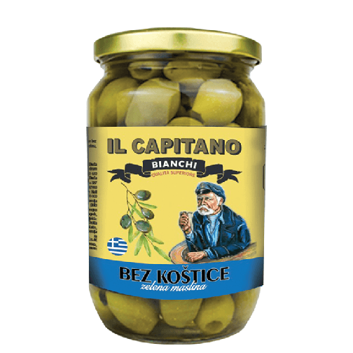 IL CAPITANO Zelene masline bez koštice, 720g