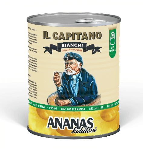 IL CAPITANO Kompot ananas, Kolut, 850ml