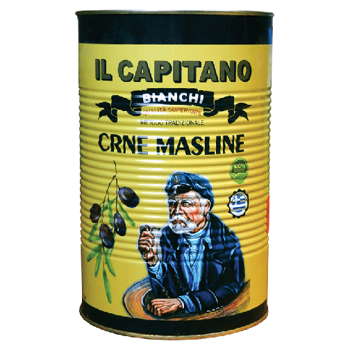 IL CAPITANO Crne masline bez koštice u limenci, 2kg