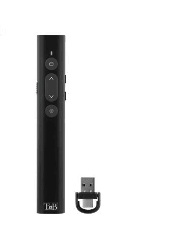 Tnb LASEREMOTE2 Laserski pokazivač USB-A i USB-C, Crni
