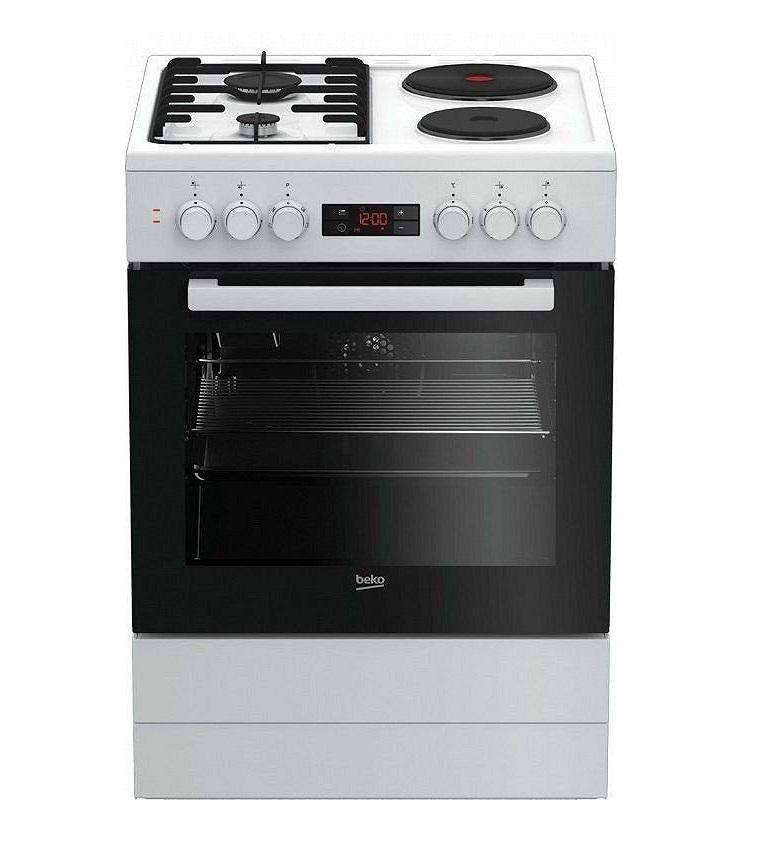 Beko Kombinovani šporet FBE64320WDN, 2 ringle, 2 gorionika, 66l, Beli