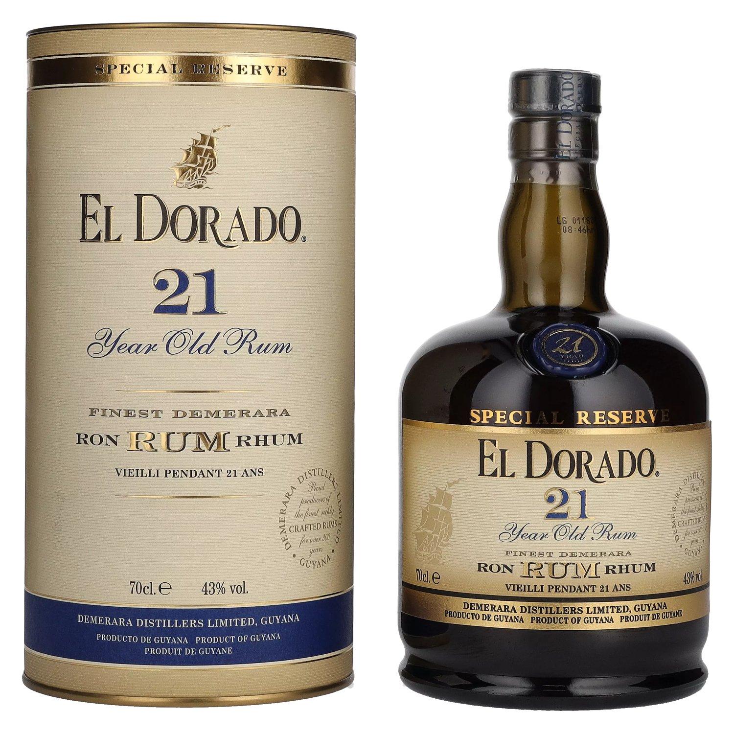 EL DORADO Rum 21 godina star Gb alk. 43%