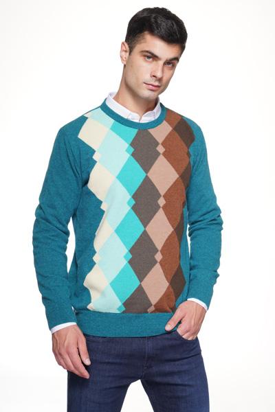 EDI Muški džemper tirkizni