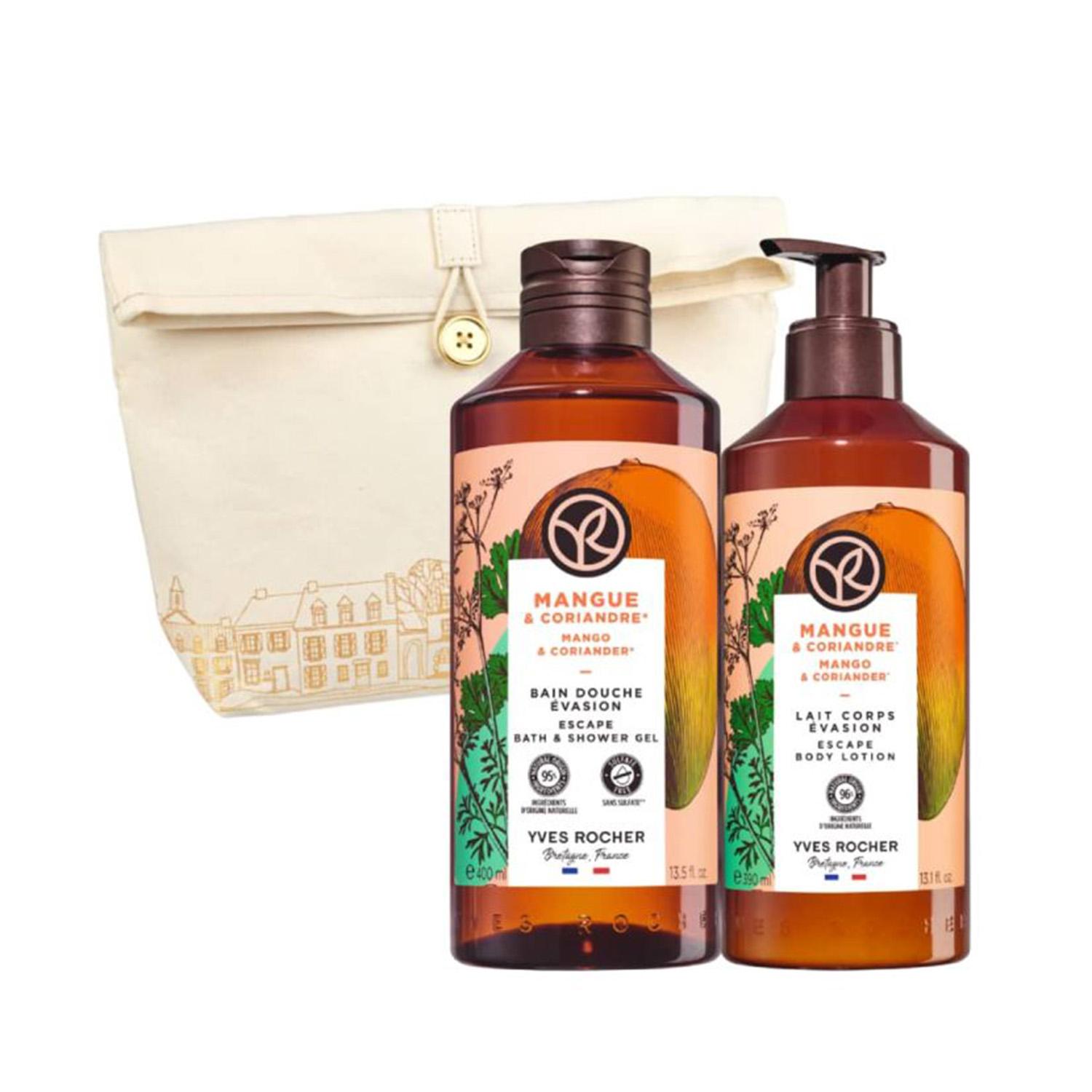 Yves Rocher Ženski set Mango i korijander, 790 ml