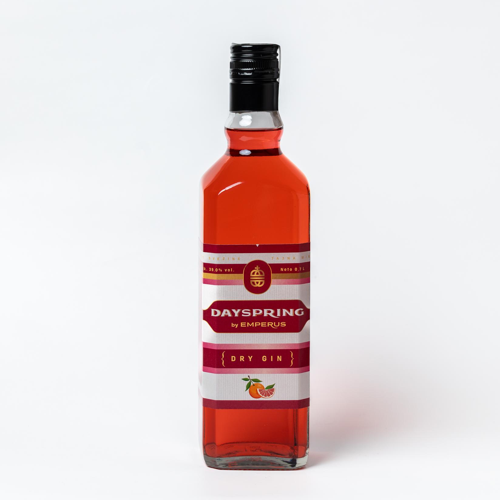 Emperus Dry Gin Dayspring red orange, 0,7l