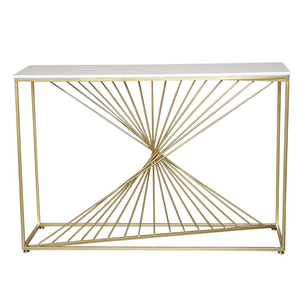 Ena Metalna konzola 120x35x80cm, Zlatne boje
