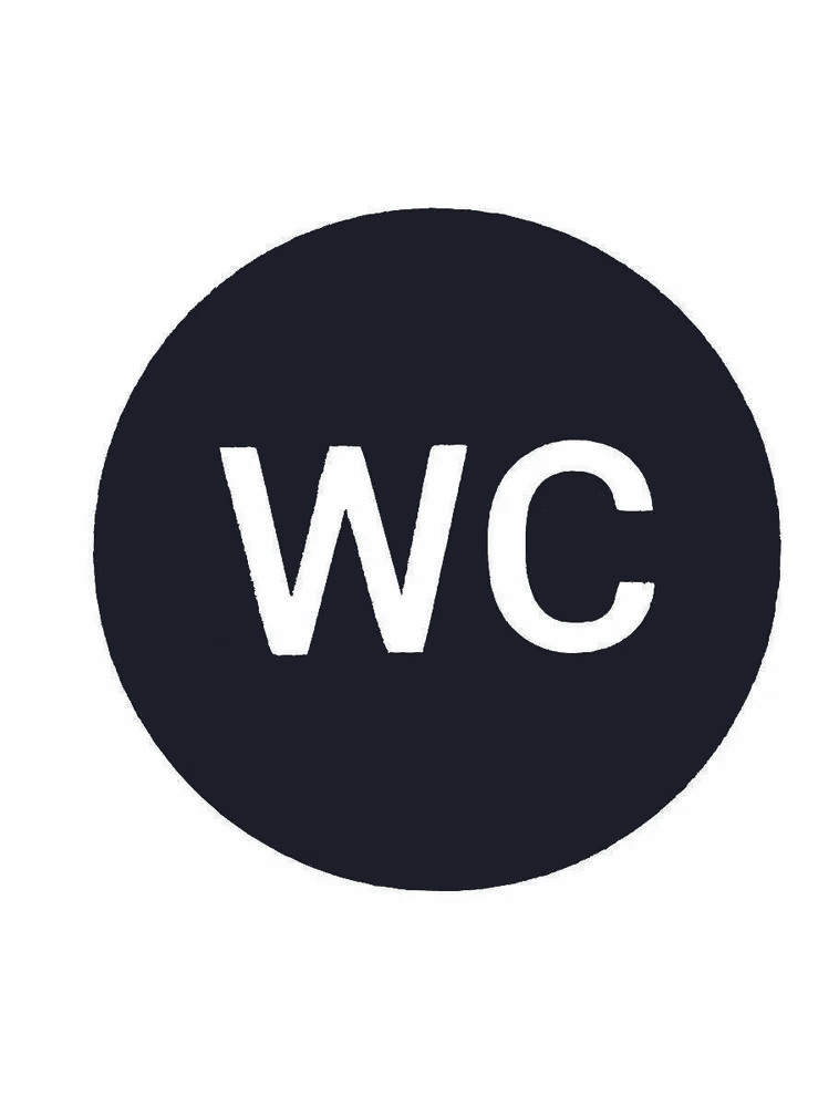 EPIC PRODUCTION Znak za toalet wc crna