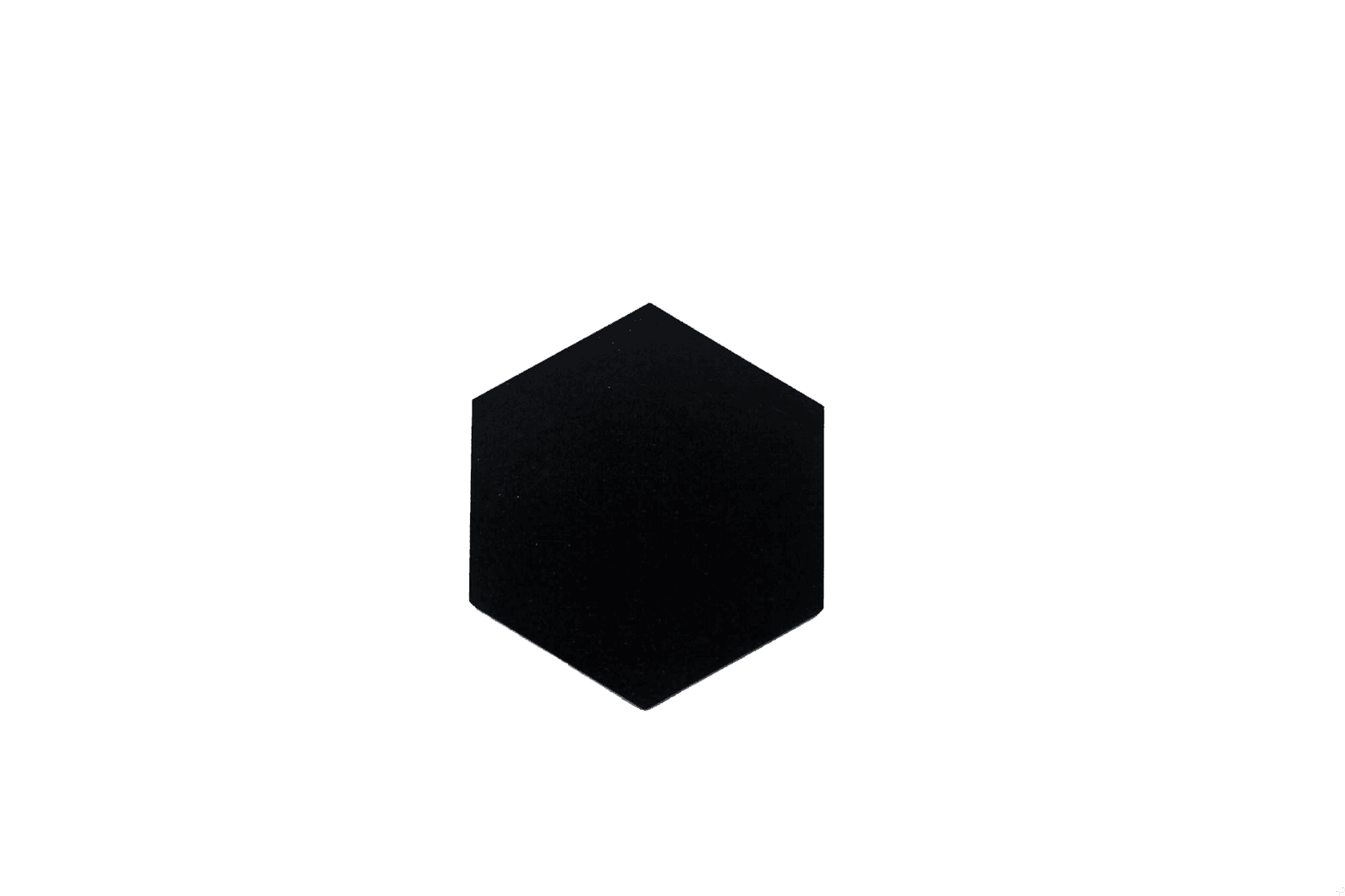 Heksagonalna drvena zidna pločica crna 13,8x12 cm 1 deo