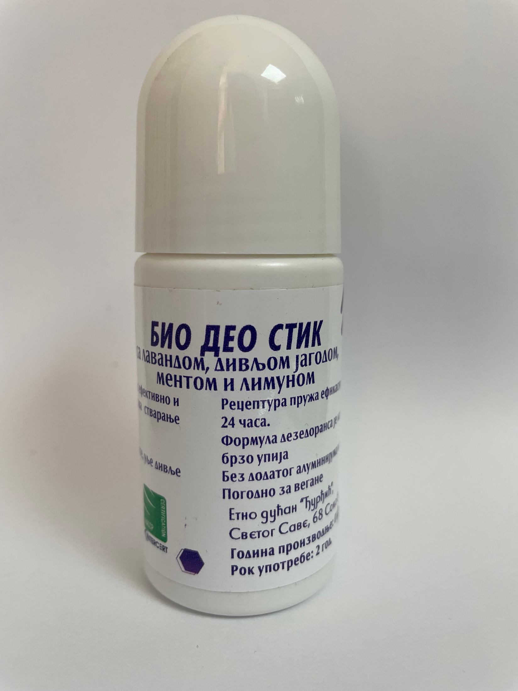 Etno Dućan Đurđić Bio deo stik, Sa lavandom, divljom jagodom, mentom i limunom, 50g